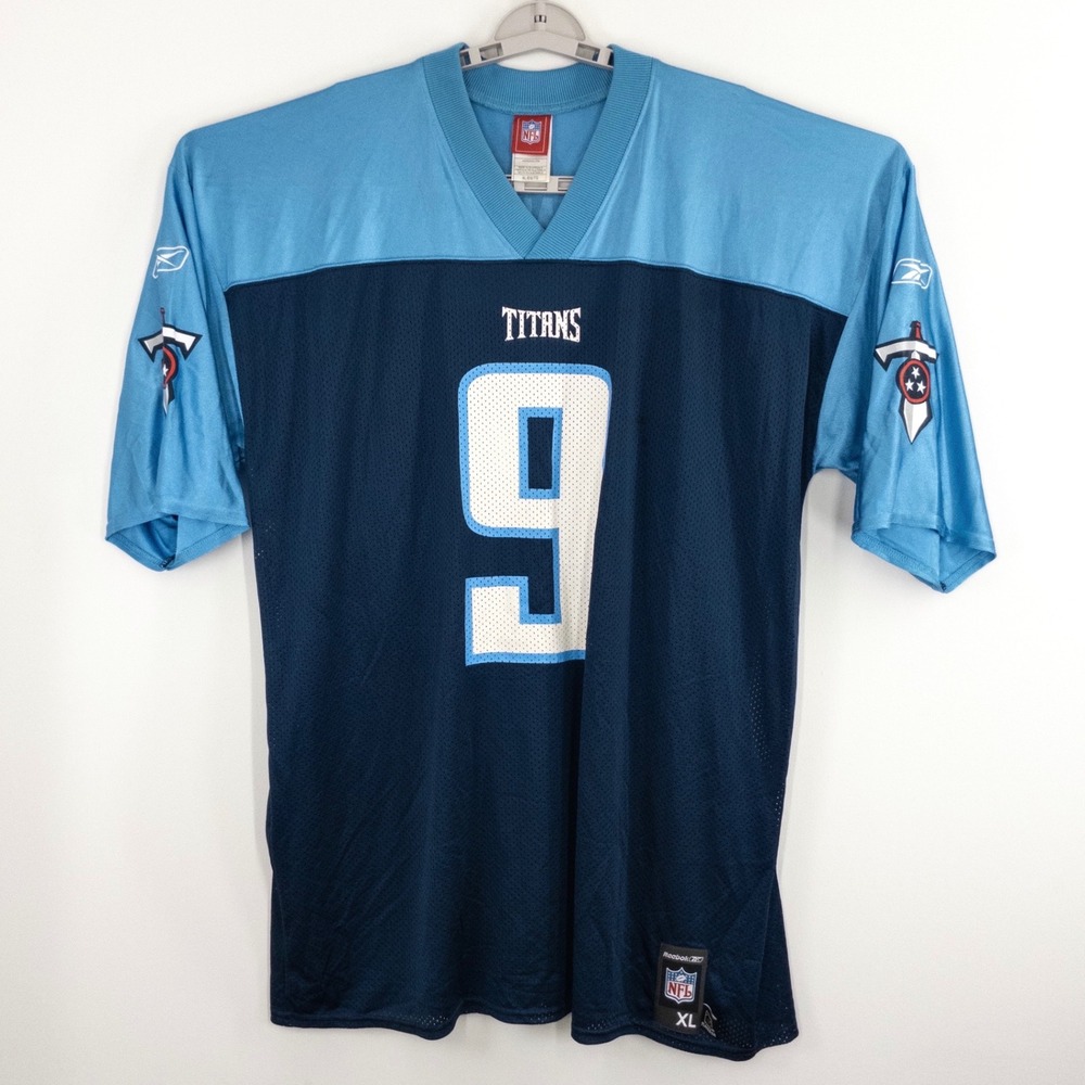 Vintage Y2K Reebok Steve McNair 9 Titans NFL Jersey Men's XL Blue